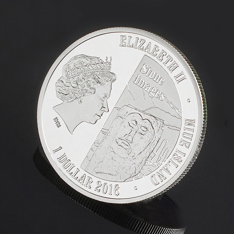 Factory Making Cheap Promotional High Quality Custom Logo Digital Print Silver Coin