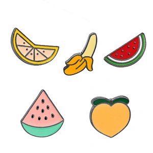 Factory Making Custom Fruits Lapel Pins Cute Soft Enamel Fruit Brooch for Garment Collar