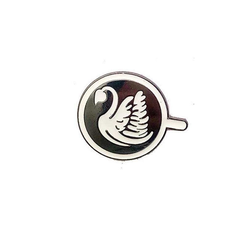 Free sample custom coffee shape metal fashion enamel lapel pin