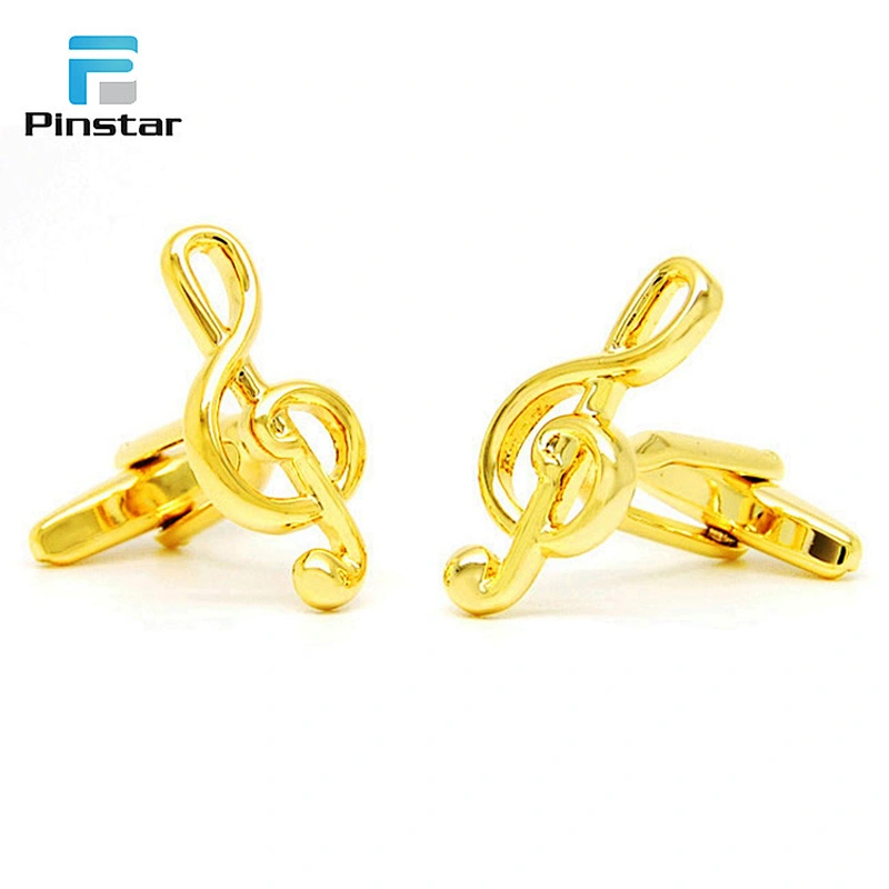 Wholesale Custom Music Score Suit Shirt Gold Cufflink Manufacturer