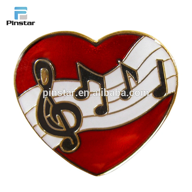 Direct china manufacturer produce wholesale soft enamel custom musical lapel pin