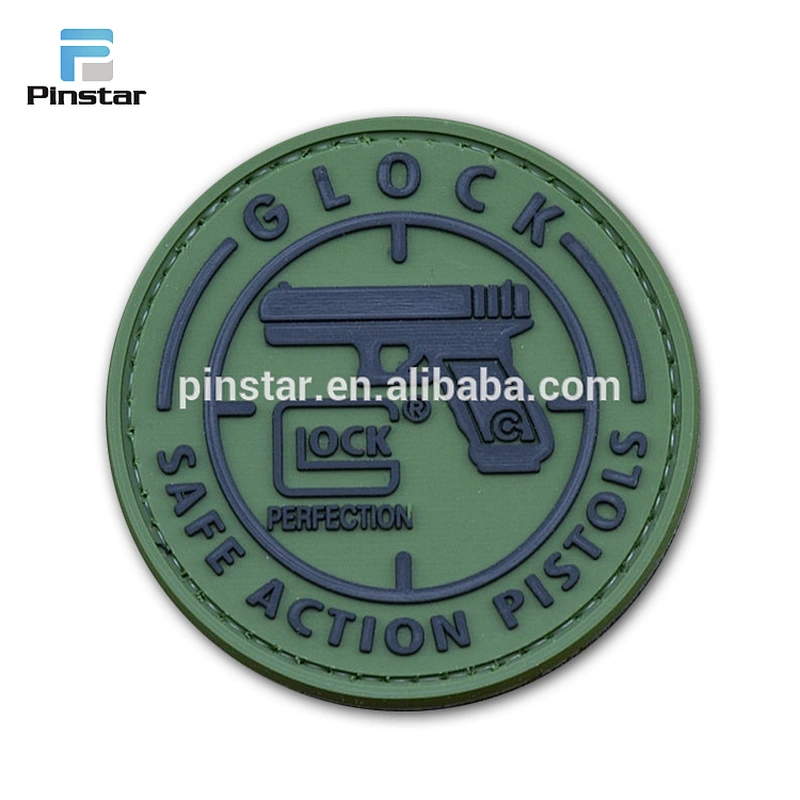 PVC patch custom logo iron on patch rubber design for clothing