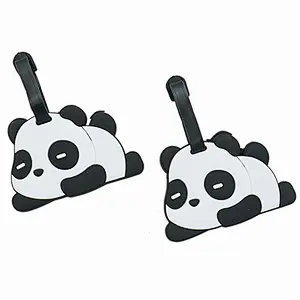 2018 New design custom china panda soft pvc luggage tag