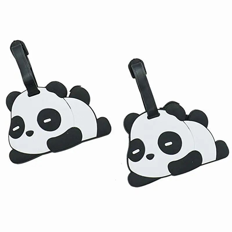 2018 New design custom china panda soft pvc luggage tag