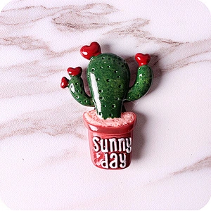Custom 3D Cactus Resin Fridge Magnet For Home Decor