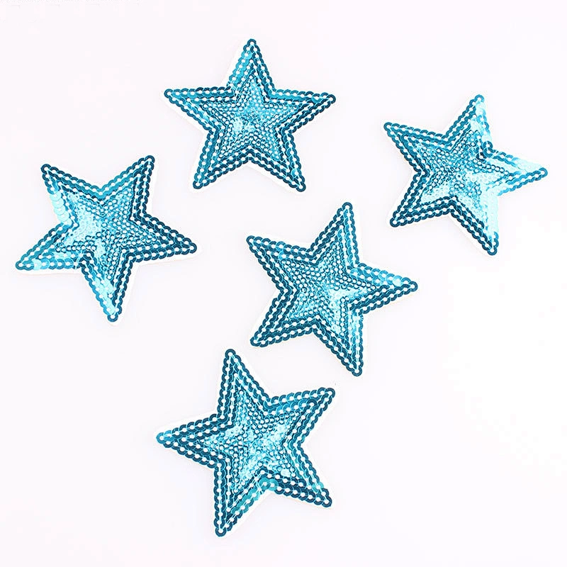 Wholesale Star Shape Custom Sequins Embroidery Patches