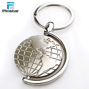 Kunshan great suppliers promotional globe shaped style metal keyring