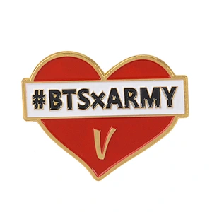 Custom Cute Lapel Pin KPOP Korean Idol Team Logo Enamel Metal Badge with Who Stick Lights Shape