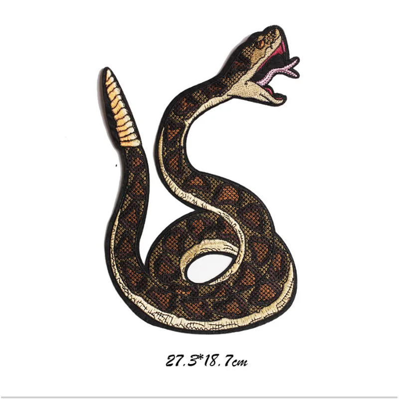custom snake  embroidery patch in stock