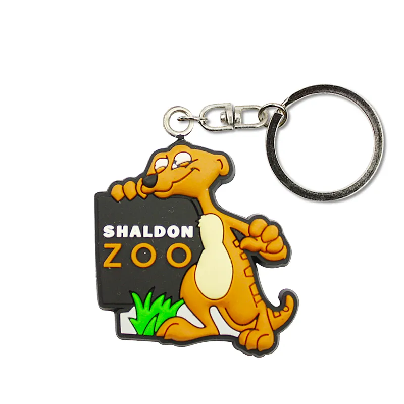 2018 Different Styles Cheap Custom cartoon animal 3D PVC keychains