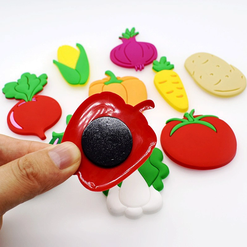 Custom Cute Design Rubber Magnets Soft PVC Fruit Vegetable Fridge Magnet