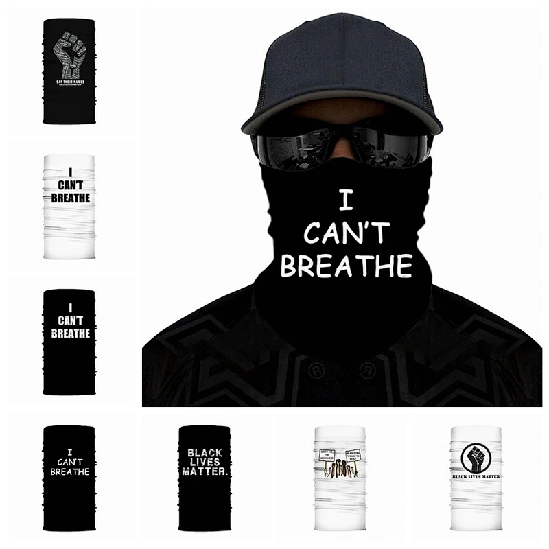 Factory Wholesale In Stock Soft Head Scarf Tube Bandana Black Lives Matter Mask