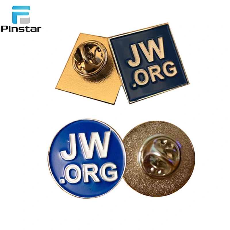 Suzhou Blue Square Round Brooch Jw.Org Lapel Pin Badge