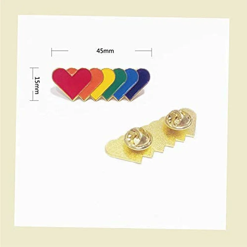 Gay Pride Lapel Pin Rainbow Pin Enamel Brooch LGBTQ Flag Accessory