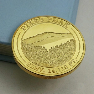 Factory Making Cheap Promotional High Quality Custom Company Brand Logo Shiny Gold Coins