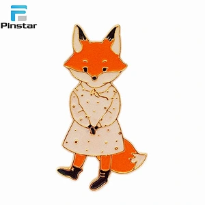 different Animal shaped like rabbit fox metal Lapel Pin