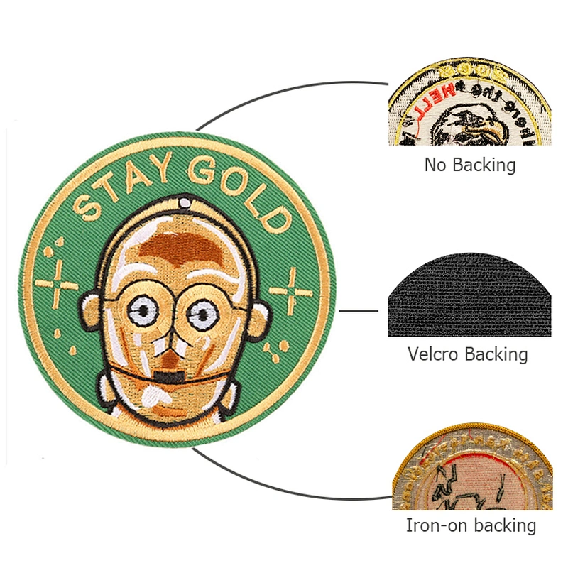 September Best Price Round Shaped Applique Embroidered Iron-on patch
