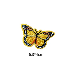 Wholesale In Stock No Minimum Custom Insect Patches Embroidery Butterfly Iron On Patch
