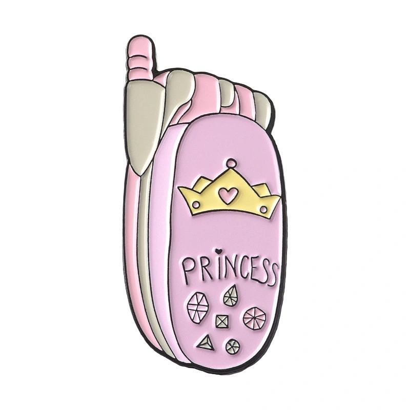 Cute Pink Color Bag Book Camera Phone Shaped Lapel Pin