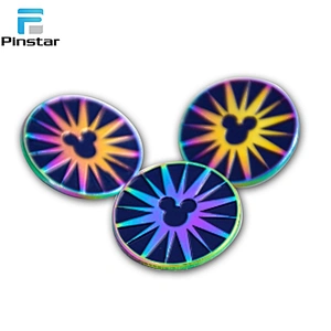 Custom rainbow metal soft enamel colourful lapel pin badge making