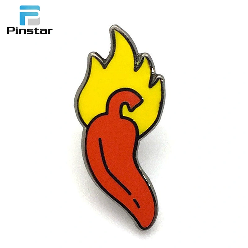 Metal delicious foods theme mushroom logo shaped brooch pin badge
