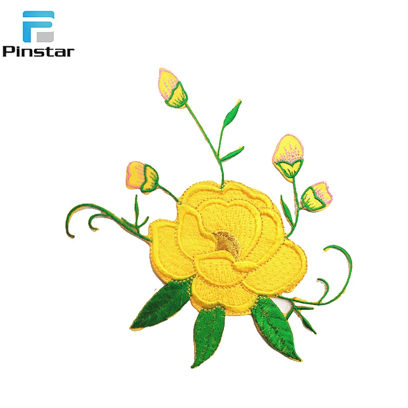 No MOQ manufacture flower embroidery patch