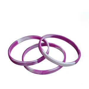 Suzhou Factory Colorful Logo Printed Custom Made Cheap Thin Silicone Bracelet
