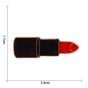 Popular cheap custom lipstick Soft Enamel Metal Lapel Pin