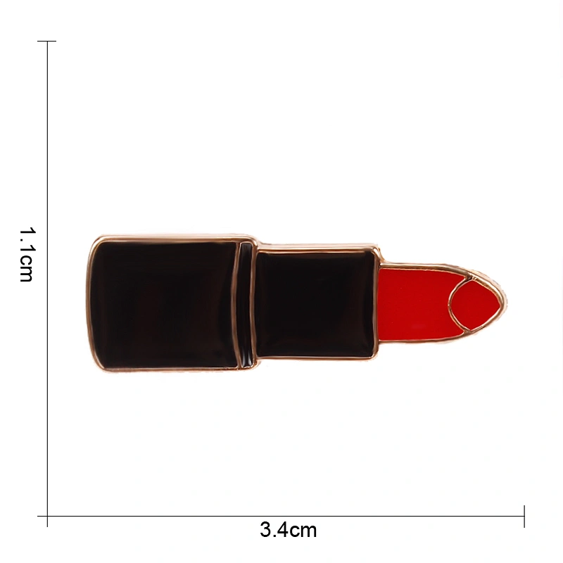 Popular cheap custom lipstick Soft Enamel Metal Lapel Pin