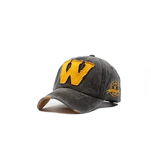 High Quality Custom Logo Jean Material 6 Panel Baseball Cap Hats