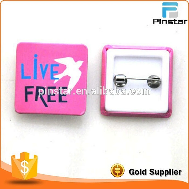 Custom Printing Logo Heart Tin Button Badge