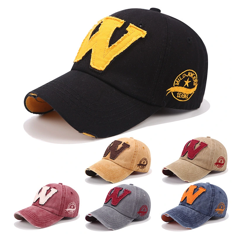 High Quality Custom Logo Jean Material 6 Panel Baseball Cap Hats