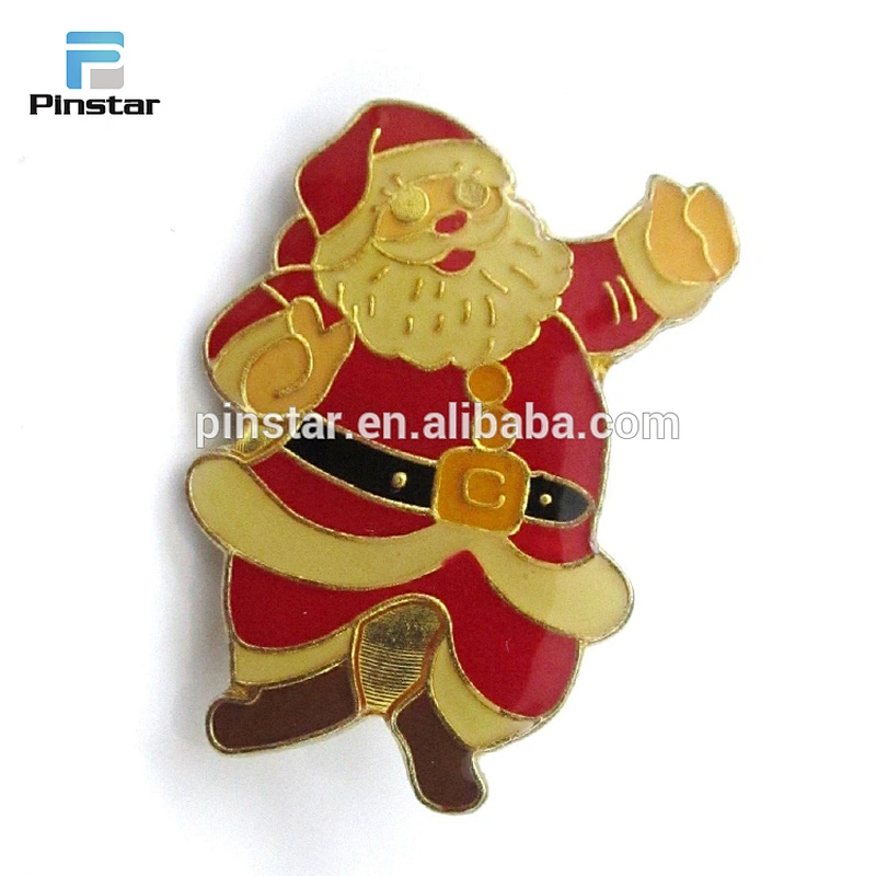 China gift custom christmas metal soft enamel lapel pin badge with logo