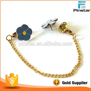 Die Casting Custom Making Ladies Beautiful Chain Shirt Collar Pins