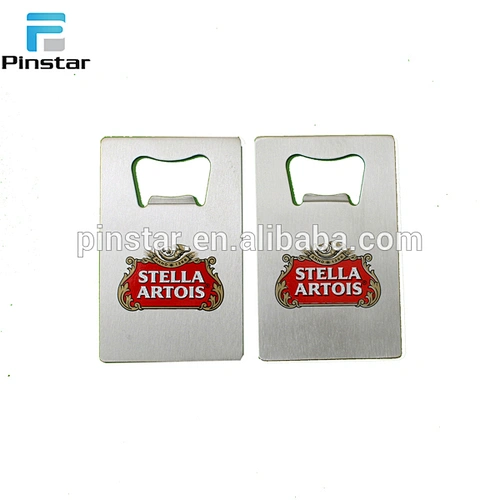 No MOQ bottle opener business card custom metal bottle opener