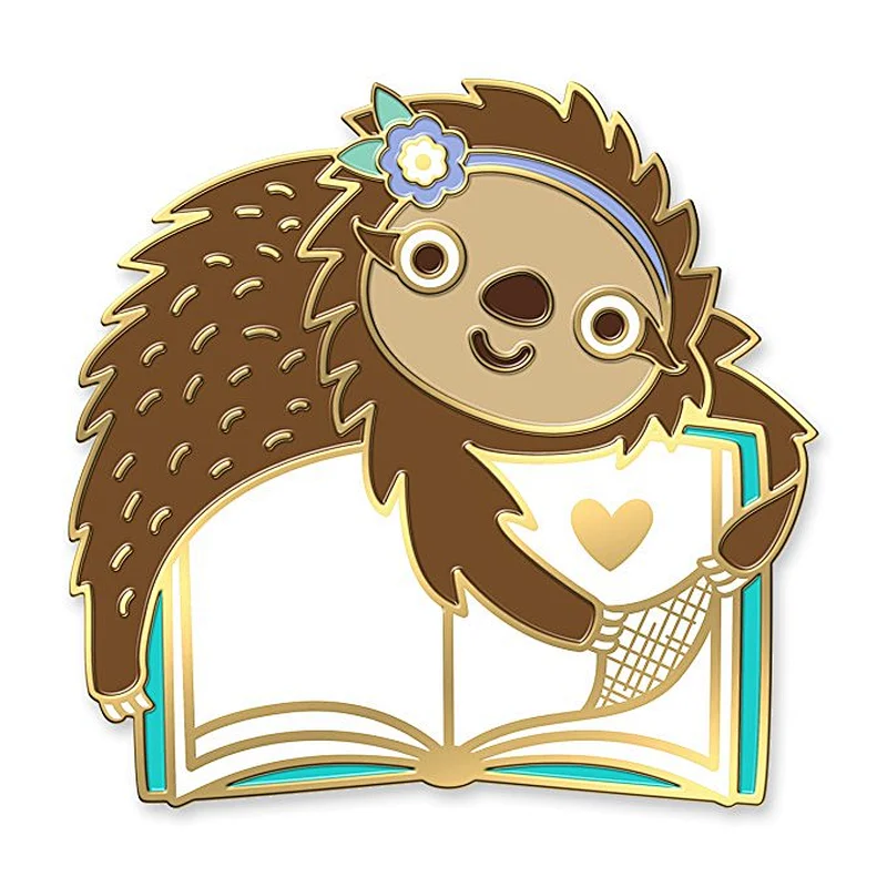 Hundreds Nice design sloths shape enamel lapel pin