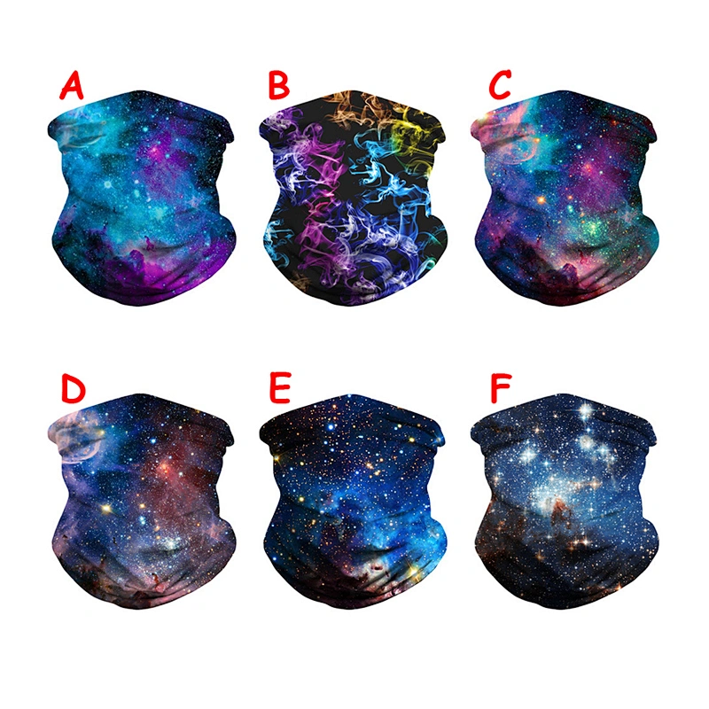 Factory Wholesale In Stock Fashion Starry Sky Design Headwear Quick Dry Seamless Face Bandana