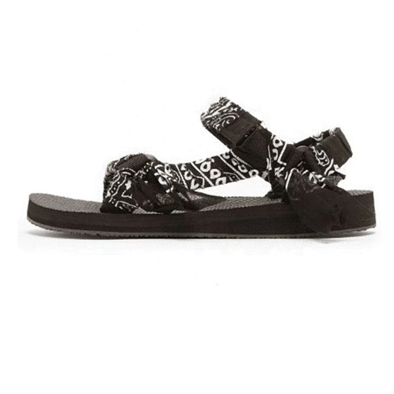 2020 New Women Thick Bottom Flat Soft Sole Open Toe Beach Slides Bandana Sandals