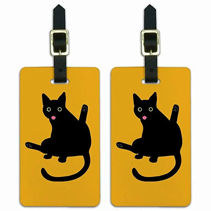 2018 New design custom cat soft PVC luggage tag