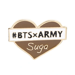 Korea Fashion Bangtan Boys BTS Enamel Pin with Different Names
