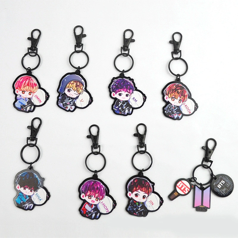 Factory Making Kpop Idol Team Souvenir Gift Cartoon Anime BTS Customized Acrylic Keychains