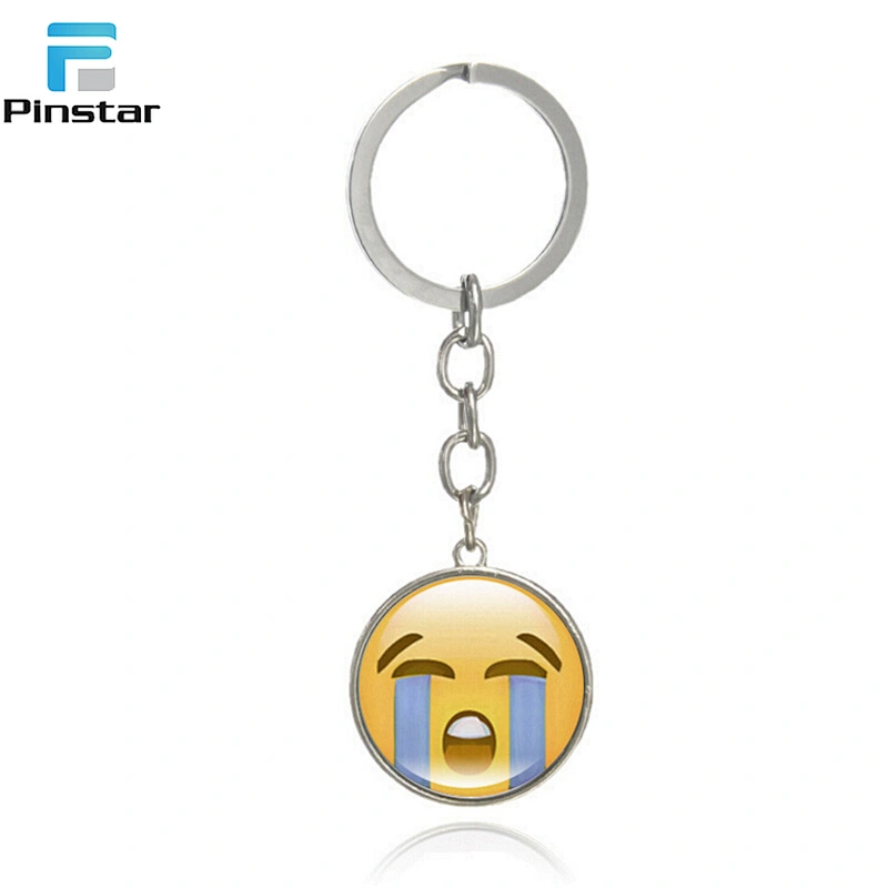 In stock metal key chain wholesale emoji keychain