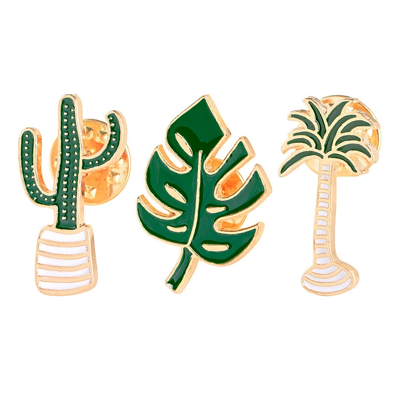 Making Custom different cactus Hard Enamel Gold Lapel Pins