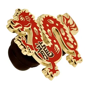 high quality souvenir dragon badge Chinese zodiac lapel pin