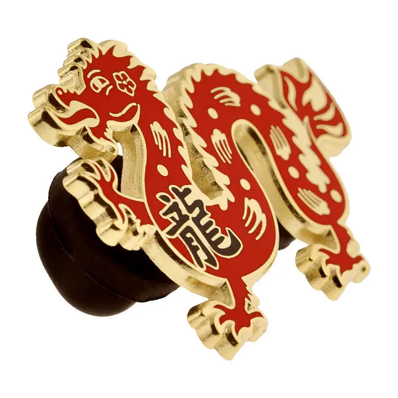 high quality souvenir dragon badge Chinese zodiac lapel pin