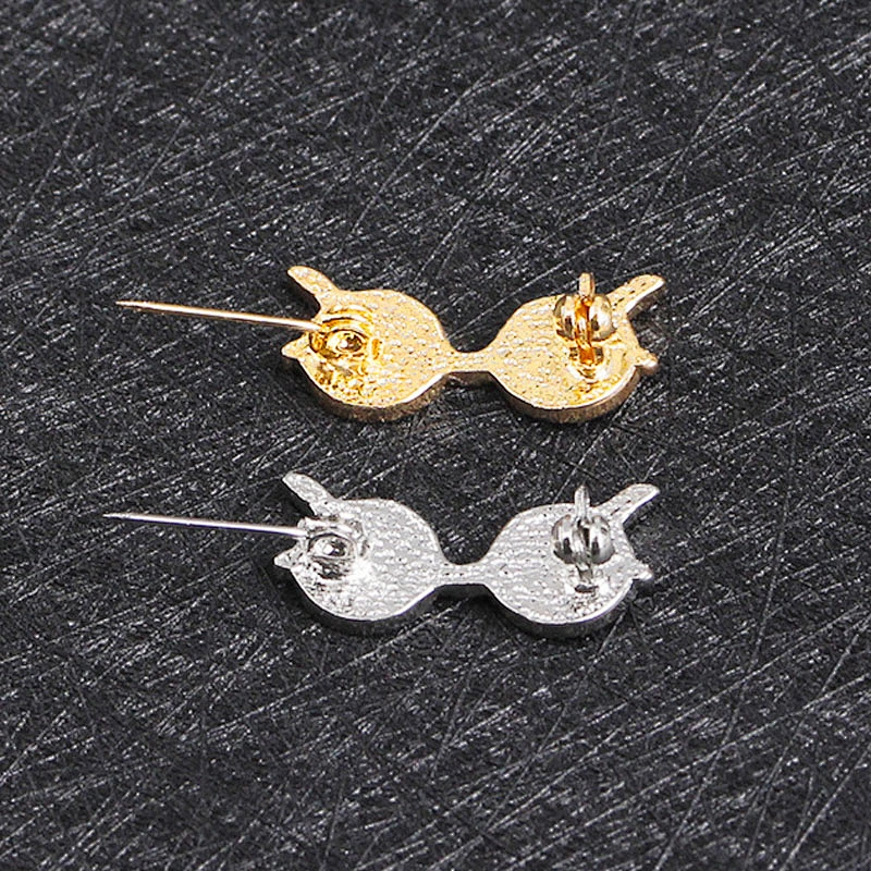 Factory Wholesale In Stock Custom Gold Silver Metal Brooch Badge Sunglasses Pin