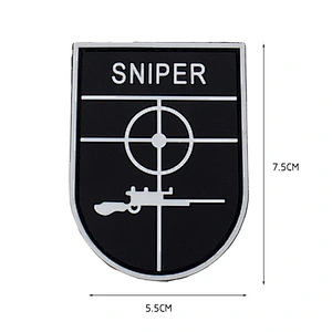 OEM custom rubber shooting military 3D soft pvc patch for bag