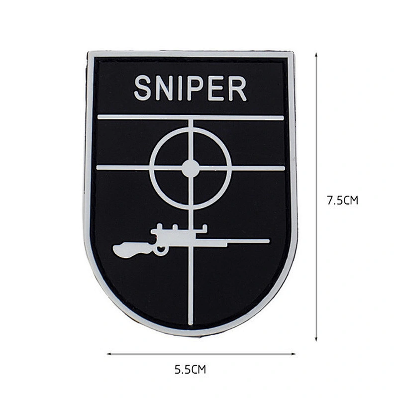 OEM custom rubber shooting military 3D soft pvc patch for bag