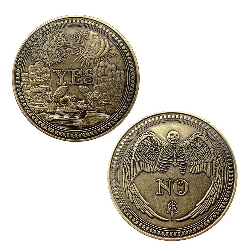 Factory Wholesale In Stock Gold Silver Coins Portable Yes No Yes-No Decision Coin