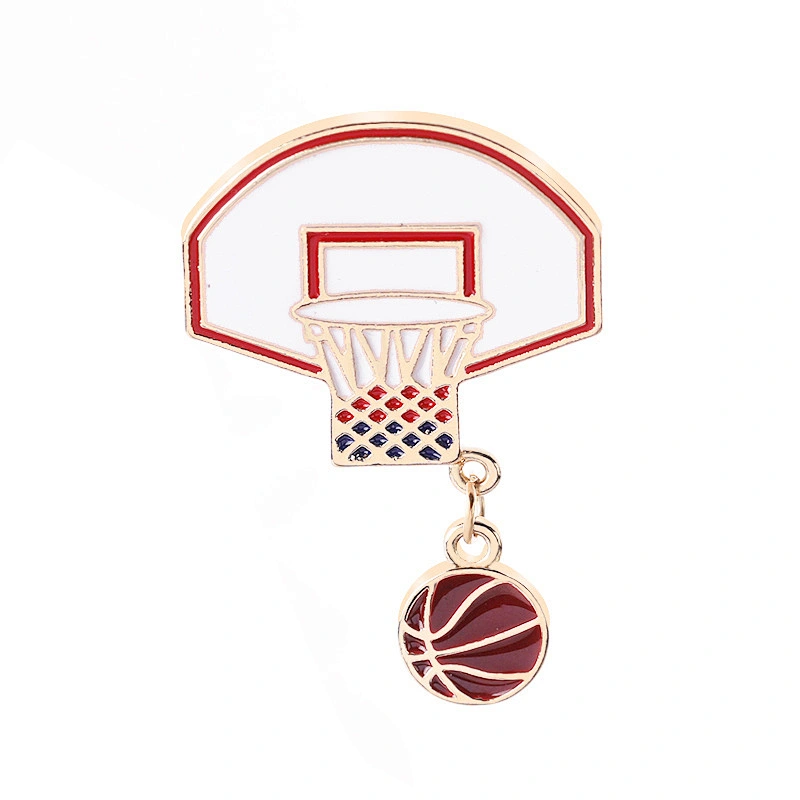 Basketball Pin with Basket Sport Pin Badge